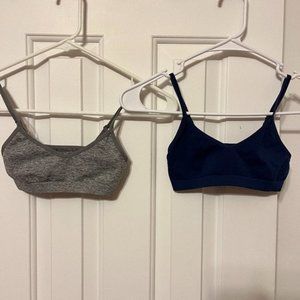 NWOT 2 pairs grey and navy girl's bralette size M